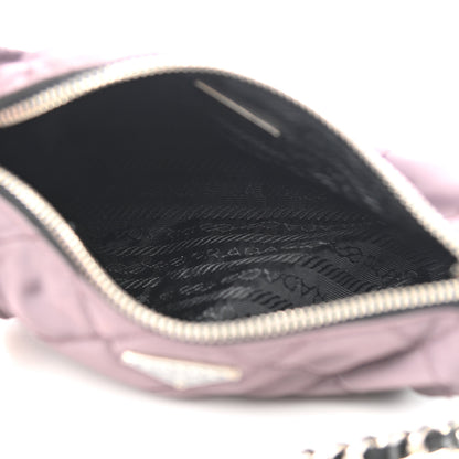 Prada Tessuto Nylon Impunturato Quilted Chain Pochette 5 of 6