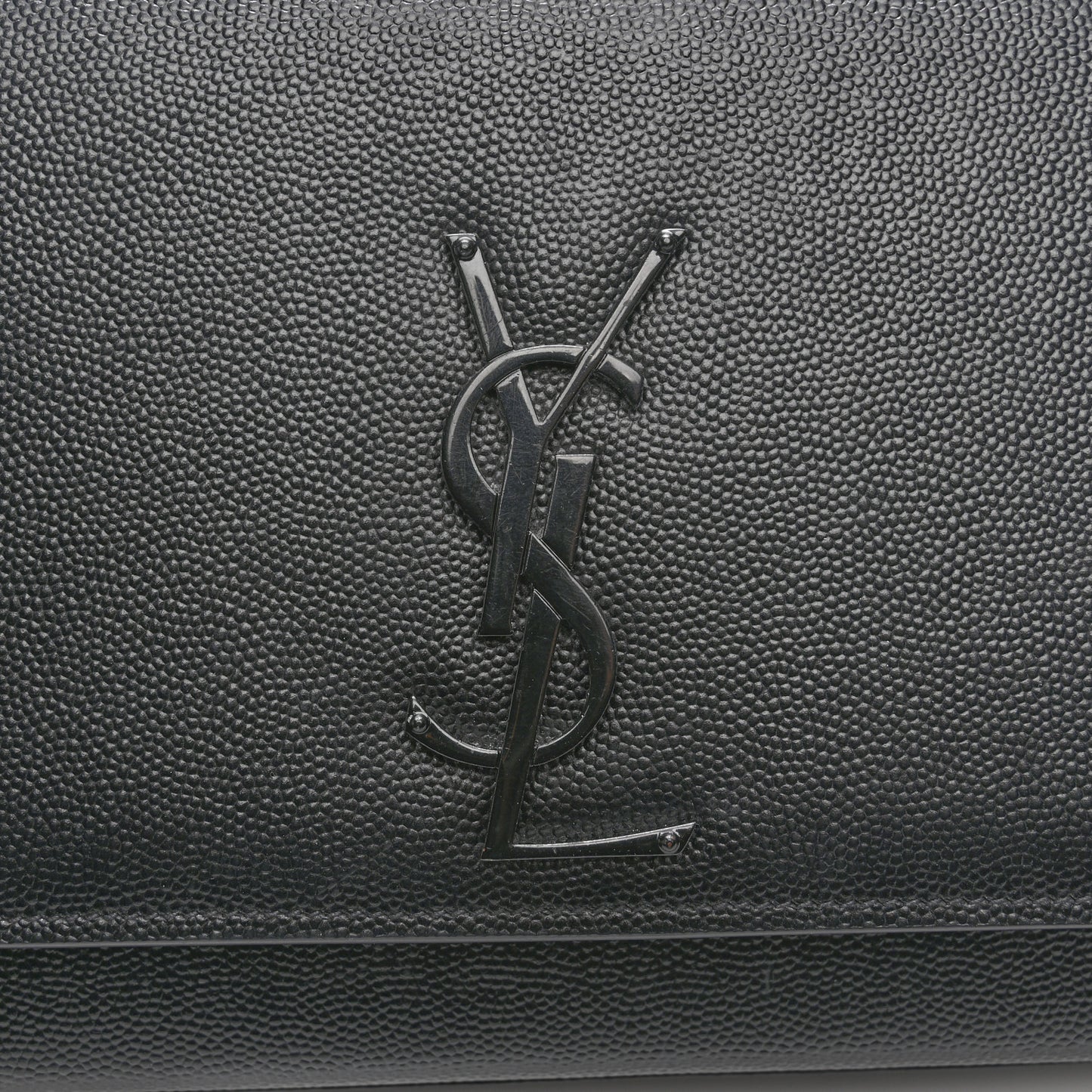 Grain De Poudre Medium Classic Monogram Monochrome Kate Satchel Black
