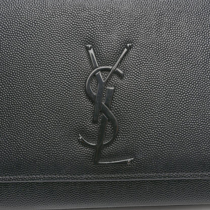 Saint Laurent Grain De Poudre Medium Classic Monogram Monochrome Kate Satchel Black 13 of 13