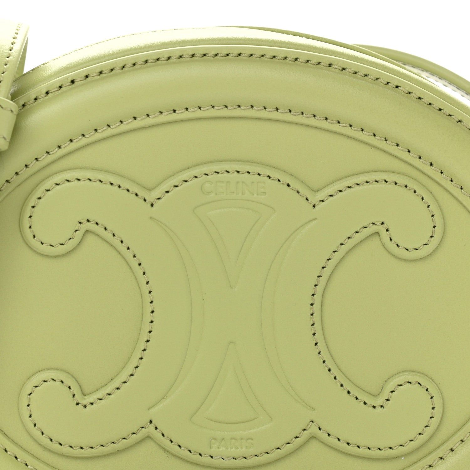 Celine Smooth Calfskin Cuir Small Triomphe Oval Purse Crossbody Light Jade 7 of 11