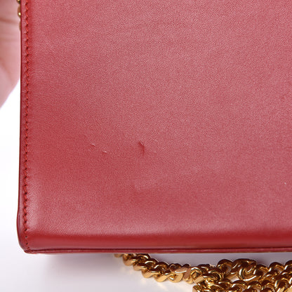 Saint Laurent Smooth Calfskin Medium Classic Monogram Kate Tassel Satchel New Red 14 of 16