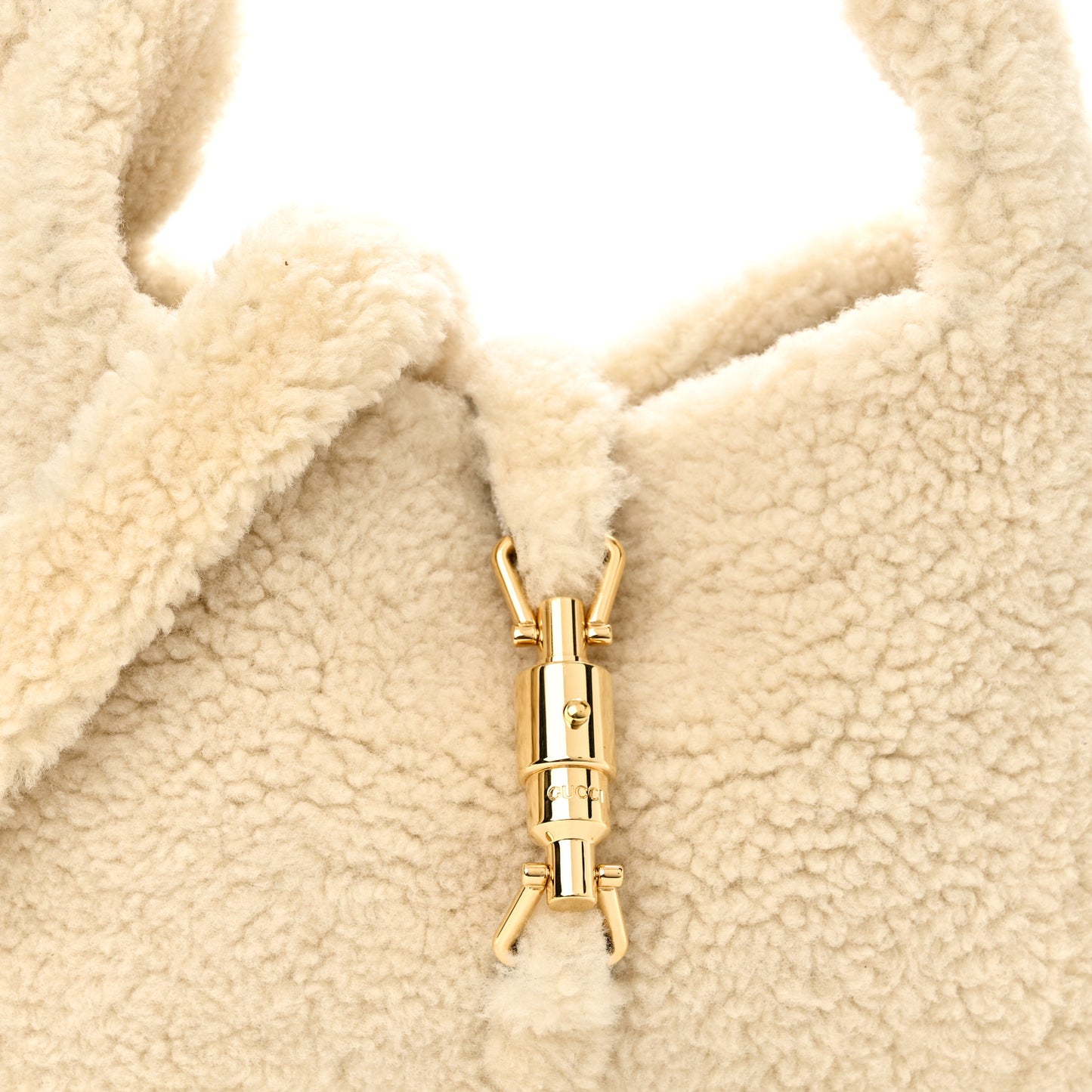 Shearling Small Jackie 1961 Shoulder Bag Ivory