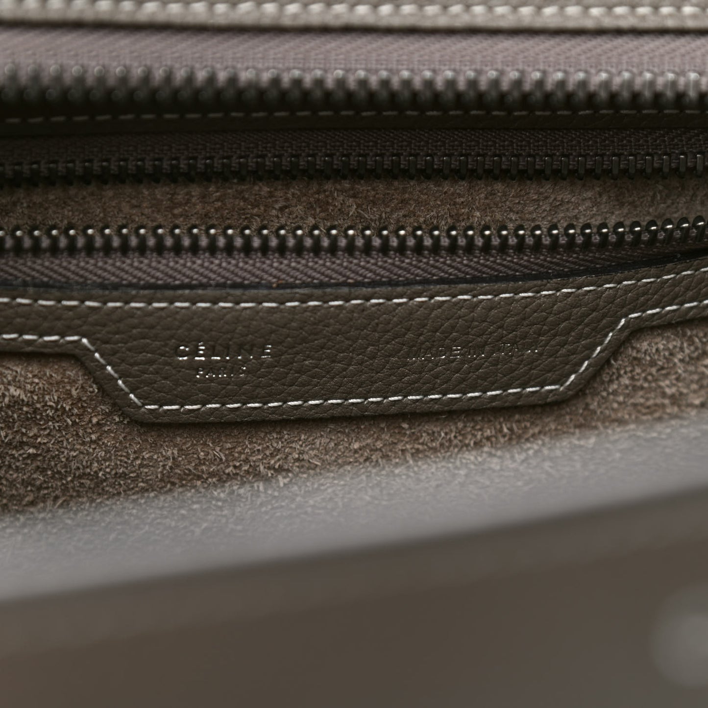 Drummed Calfskin Micro Luggage Souris