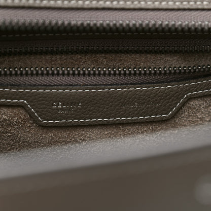Celine Drummed Calfskin Micro Luggage Souris 6 of 13