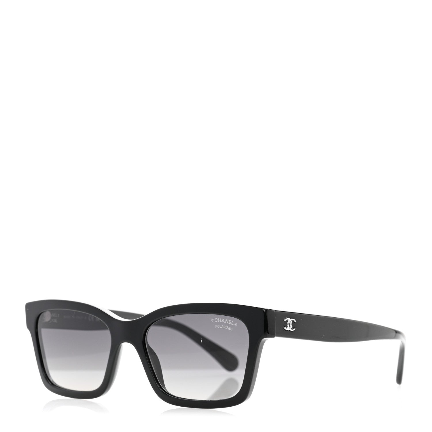 Chanel Acetate Polarized Square Sunglasses 5417 Black 1 of 9