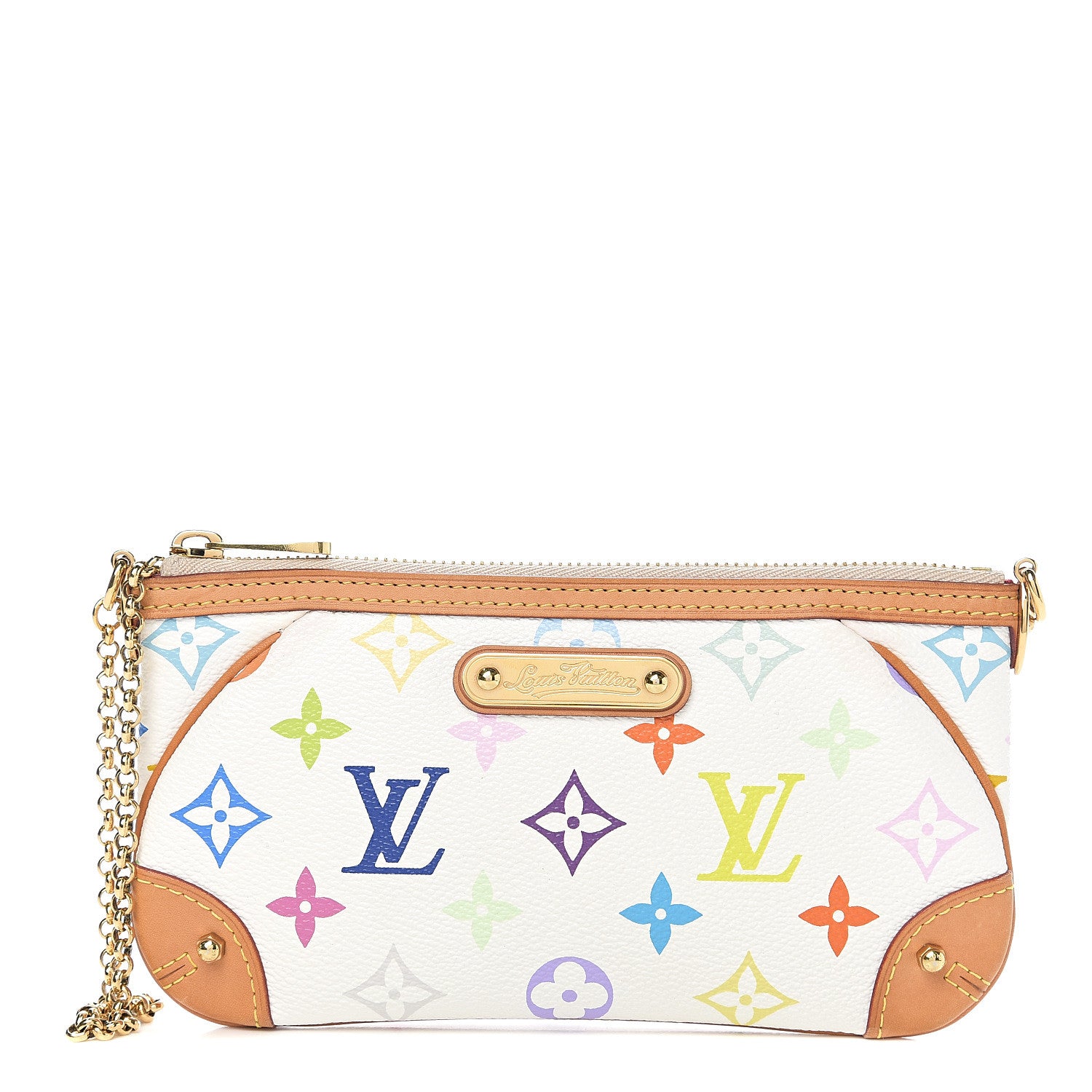 Louis Vuitton Monogram Multicolor Pochette Milla MM White 1 of 5