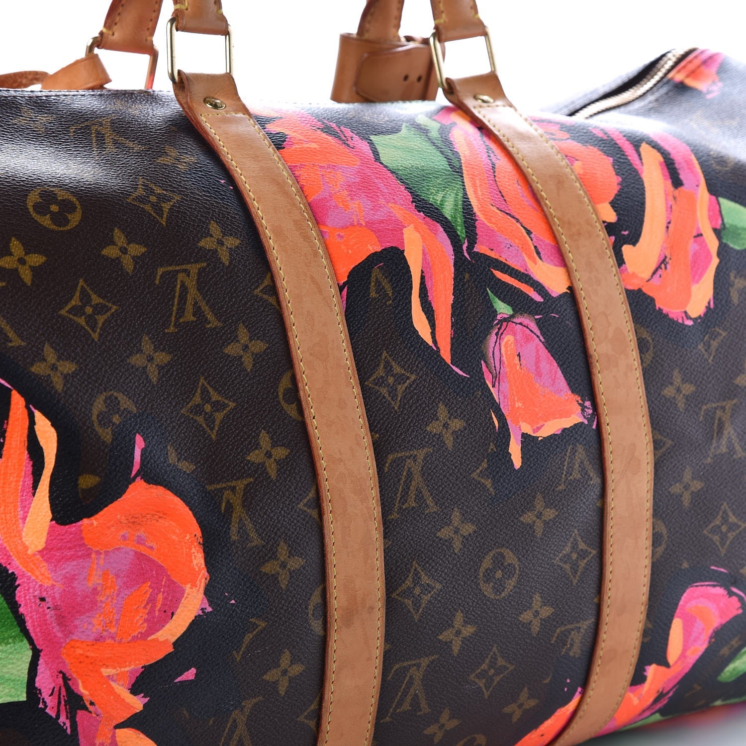 Louis Vuitton Monogram Roses Keepall 50 17 of 19