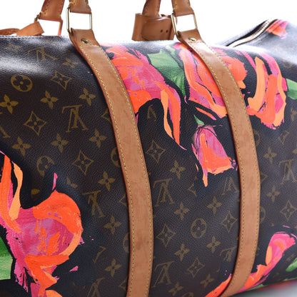 Louis Vuitton Monogram Roses Keepall 50 17 of 19