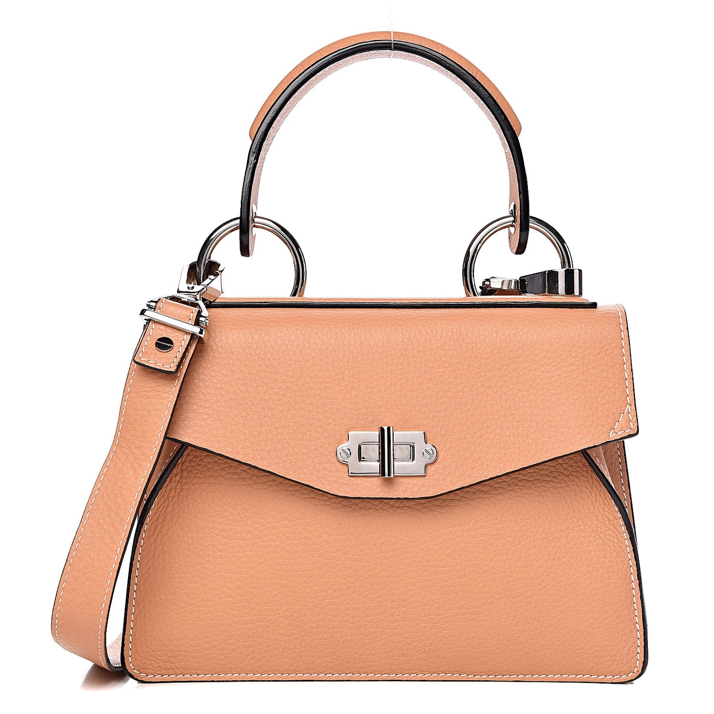 Calfskin Small Hava Top Handle Bag Wheat