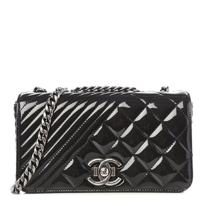 Chanel Patent Quilted Small Coco Boy Flap Black 1 of 10