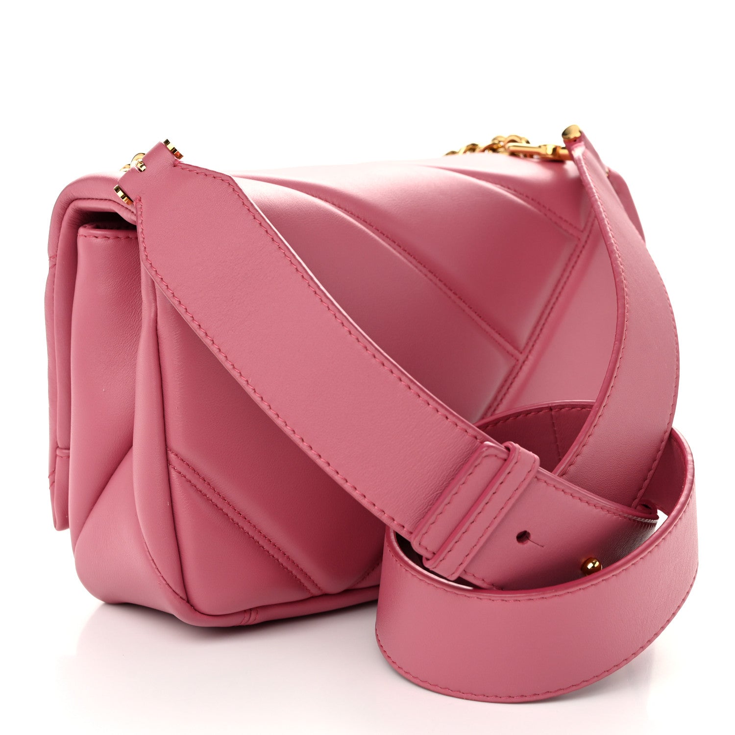 Bulgari Calfskin Matelasse Mini Serpenti Cabochon Crossbody Bag Pink 3 of 10