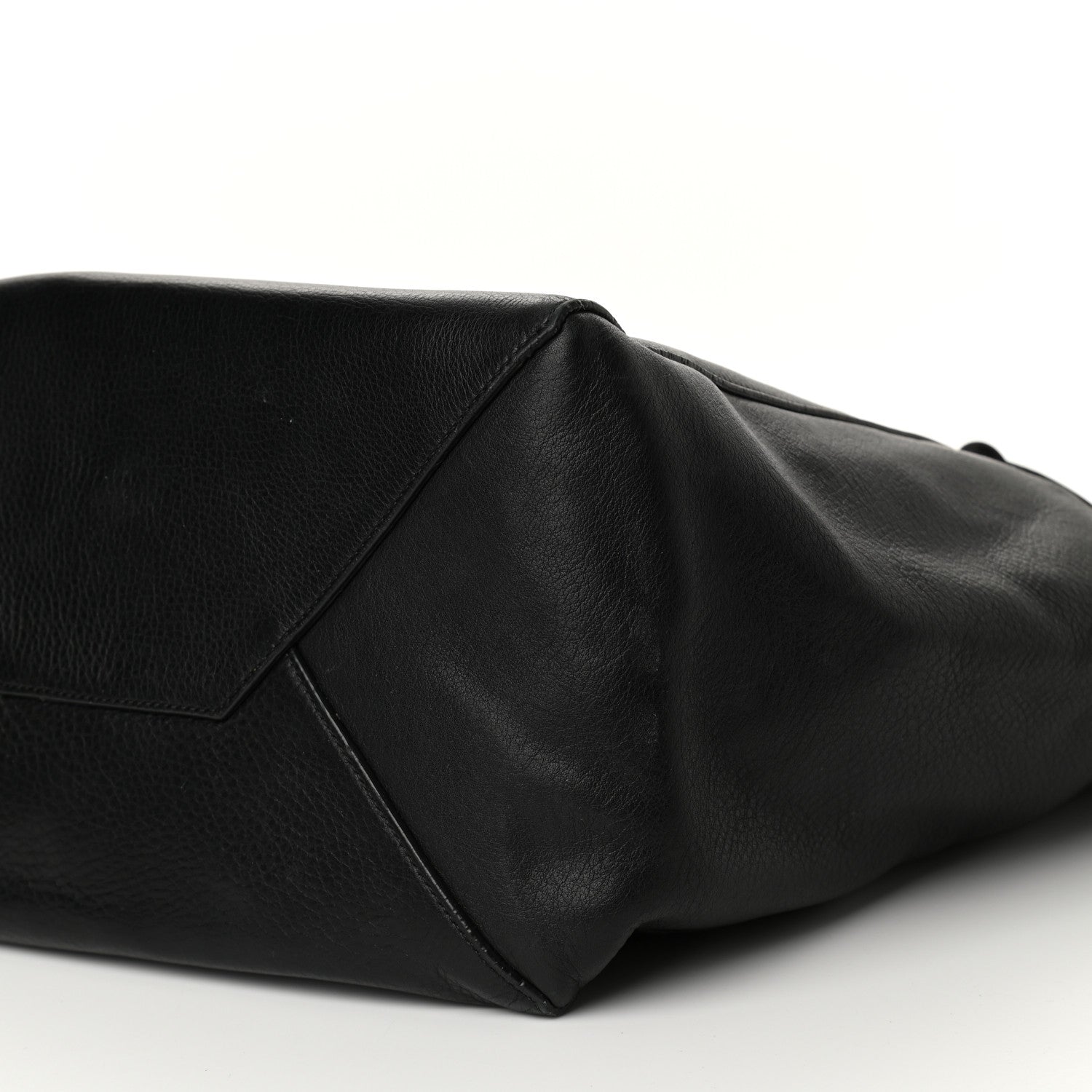 Celine Soft Grained Calfskin Small Belt Cabas Phantom Black 10 of 12