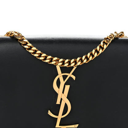 Saint Laurent Smooth Calfskin Classic Monogram Kate Tassel Chain Wallet Black 8 of 13