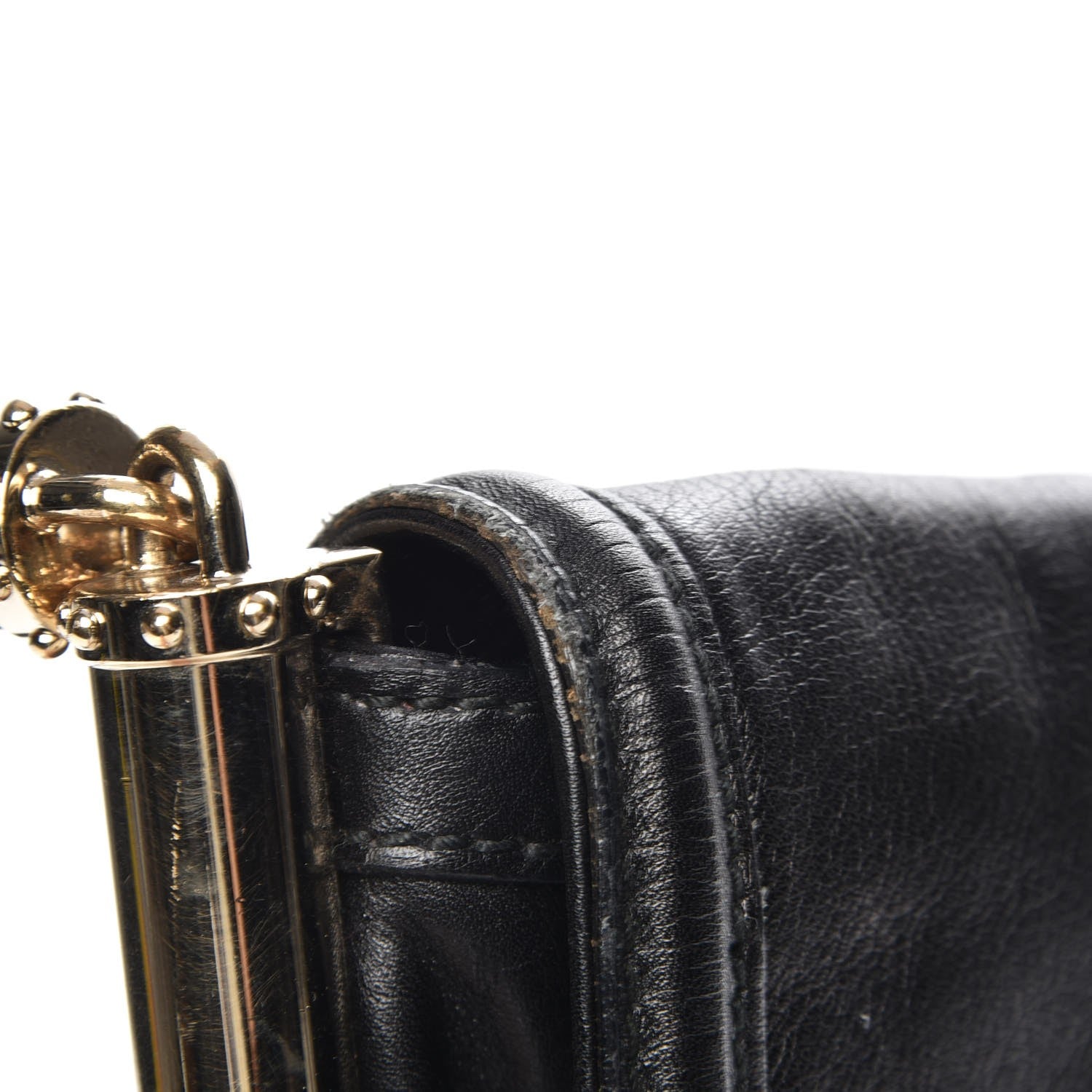 Gucci Calfskin Medium Britt Tassel Shoulder Bag Black 8 of 9