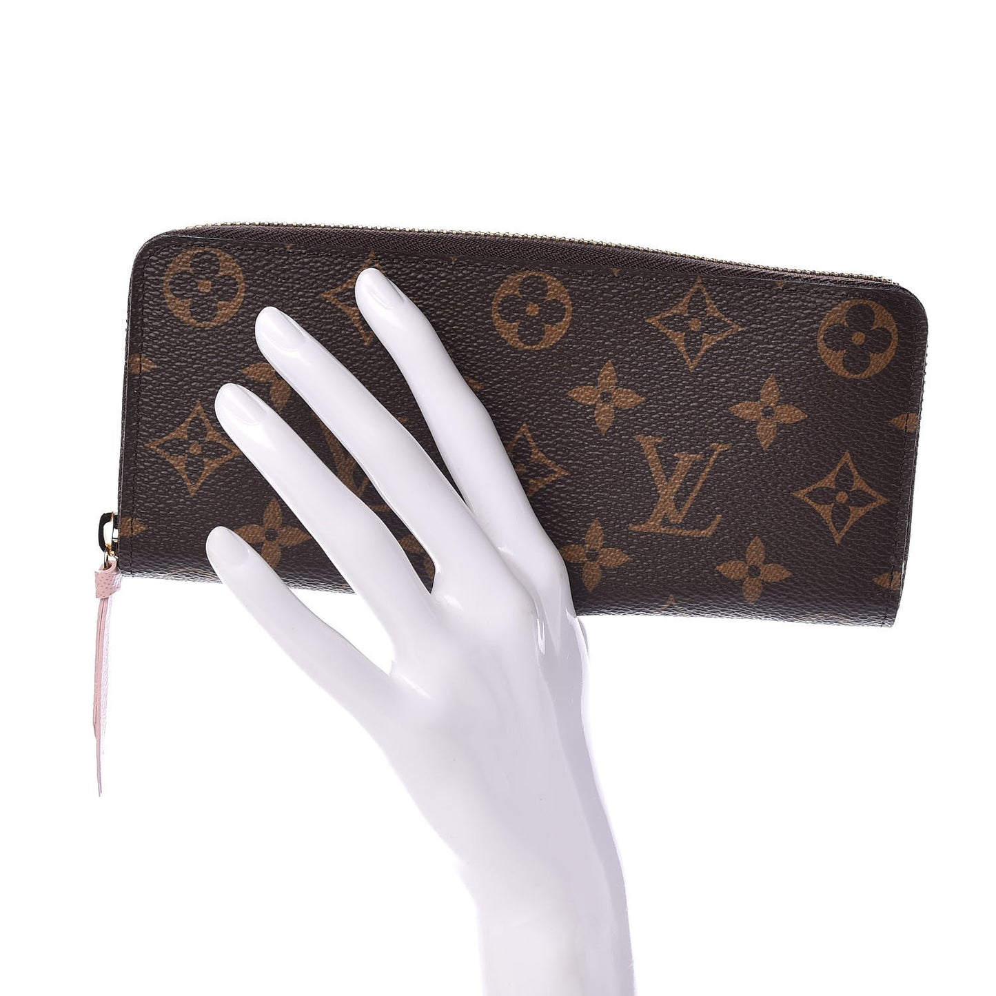 Monogram Clemence Wallet Rose Ballerine