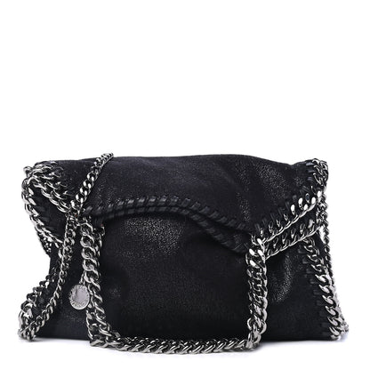 Stella McCartney Shaggy Deer Mini Falabella Fold Over Tote Black 1 of 4