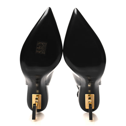 Saint Laurent Patent Opyum 85 Slingback Pumps 36.5 Black Gold 6 of 10
