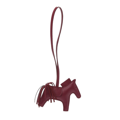 Hermes Milo Lambskin Grigri Rodeo Horse Bag Charm PM Rubis 1 of 5
