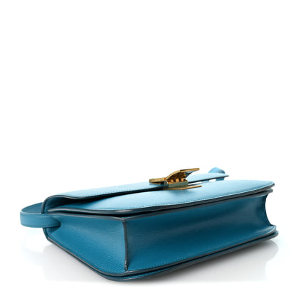 Celine Liege Calfskin Medium Classic Box Flap Bag Turquoise 4 of 10