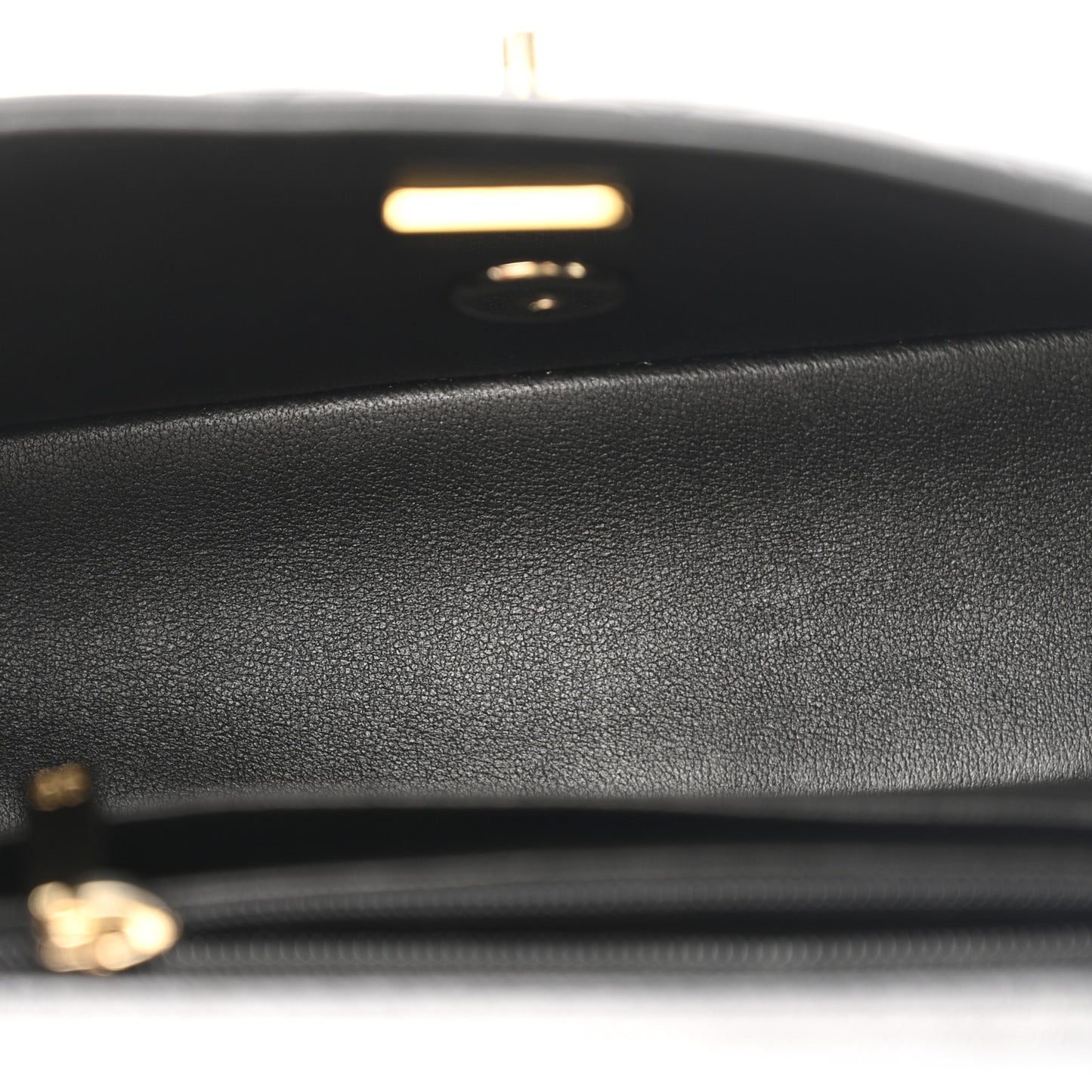 Lambskin Quilted Mini Rectangular Flap Black