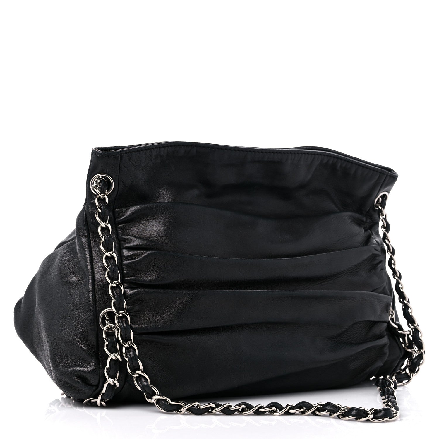 Chanel Lambskin Large Sharpei Shoulder Bag Black 3 of 11