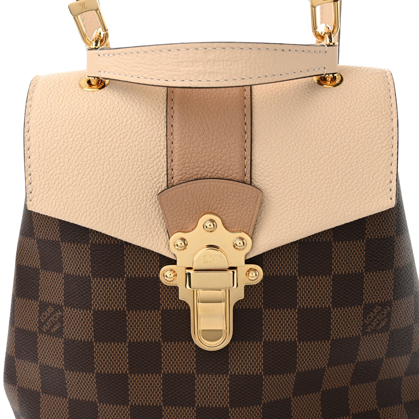 Damier Ebene Clapton Backpack Creme