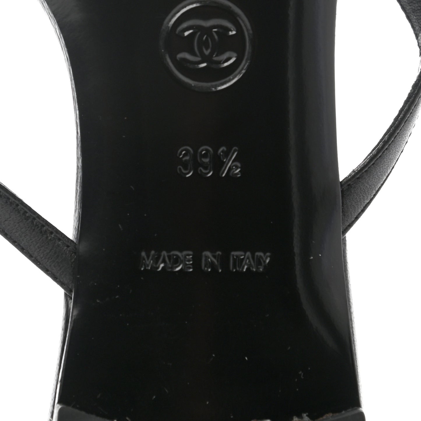 Lambskin Thong Sandals 39.5 Black