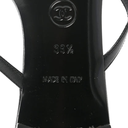 Chanel Lambskin Thong Sandals 39.5 Black 6 of 7