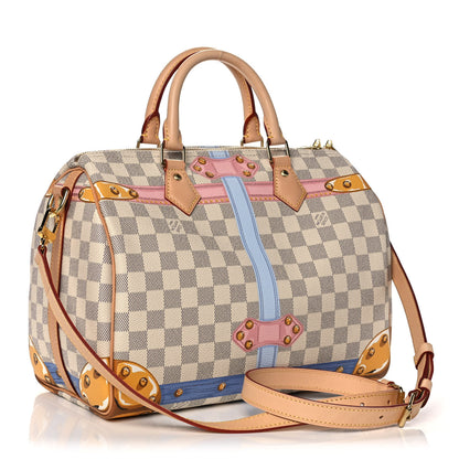 Louis Vuitton Damier Azur Summer Trunks Speedy Bandouliere 30 3 of 16