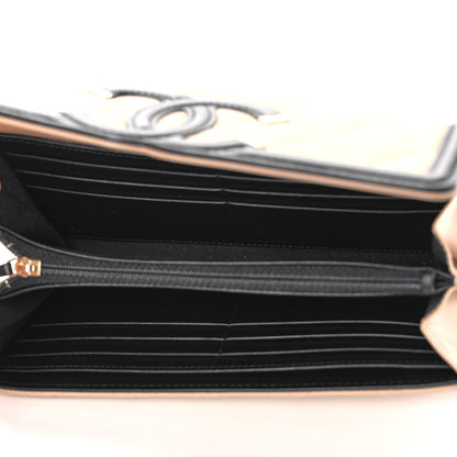 Chanel Caviar Quilted Filigree Flap Wallet Beige Black 5 of 12