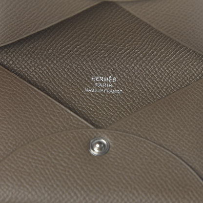 Hermes Epsom Calvi Card Case Etoupe 6 of 7