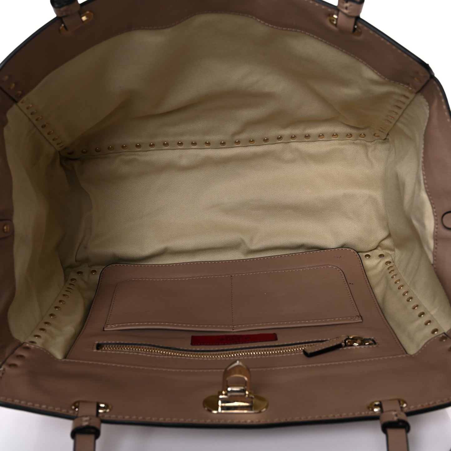 Vitello Medium Rockstud Tote Alpaca