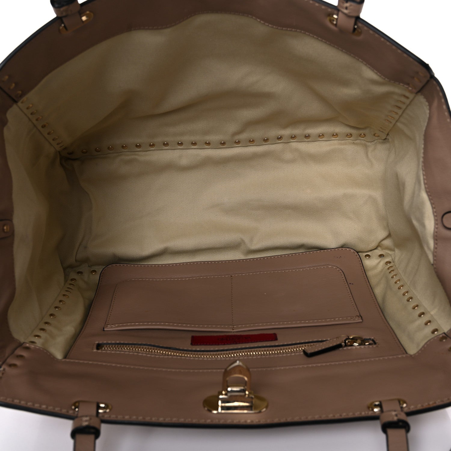 Valentino Garavani Vitello Medium Rockstud Tote Alpaca 4 of 23