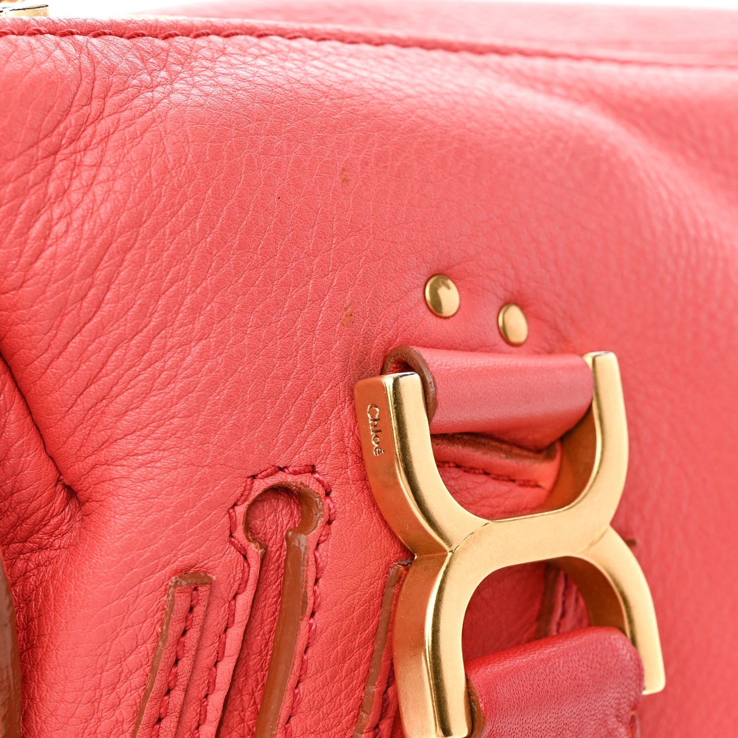 Calfskin Large Marcie Satchel Paradise Pink