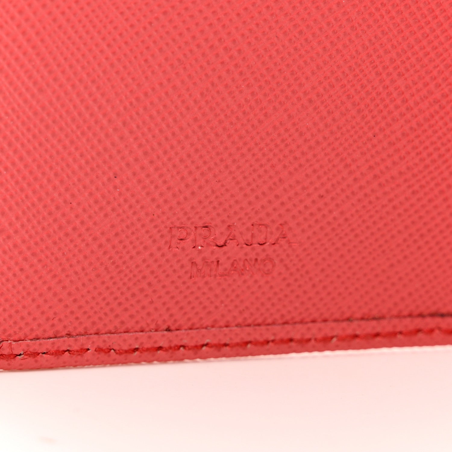 Prada Saffiano Metal Compact Wallet Rubinho 7 of 7