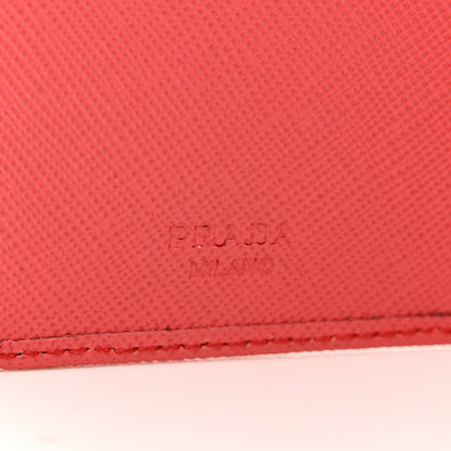 Prada Saffiano Metal Compact Wallet Rubinho 7 of 7