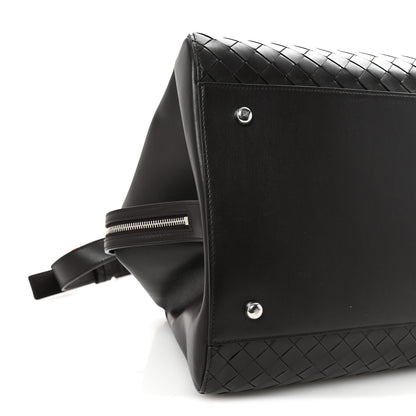 Bottega Veneta Nappa Intrecciato Zip Tape Weekender Bag Fondente 7 of 8