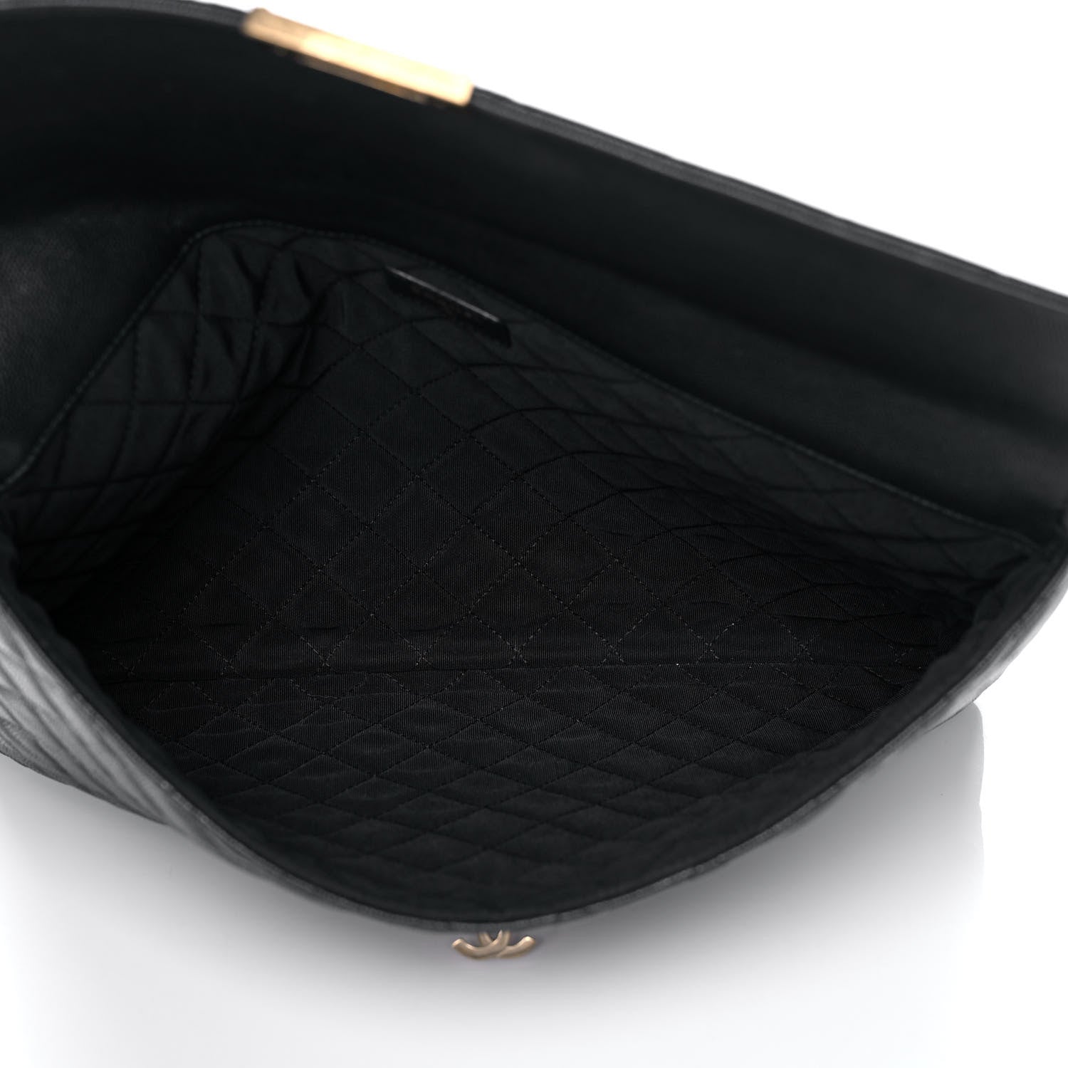 Chanel Caviar Quilted Large Golden Class Pouch Black 5 of 11