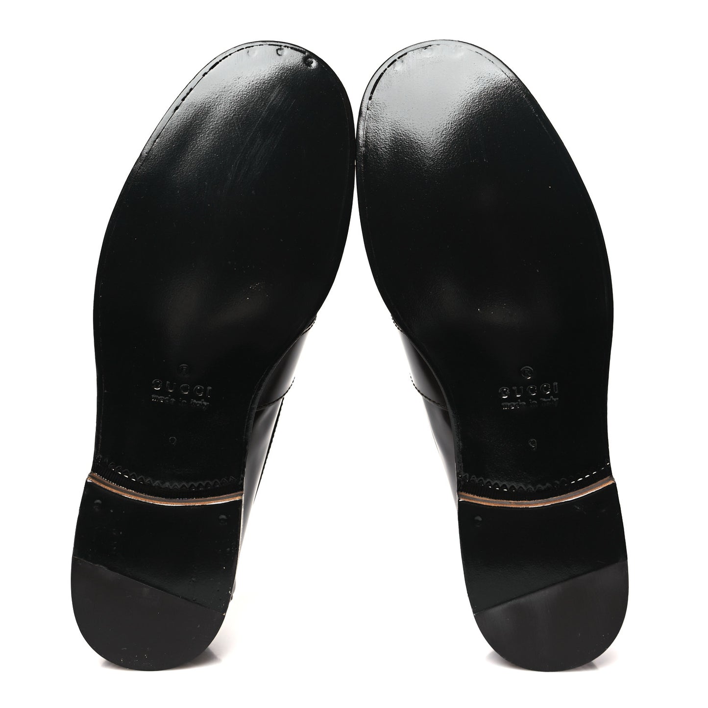 GG Supreme Monogram Mens Double Buckle Loafers 9 Beige Ebony Cocoa