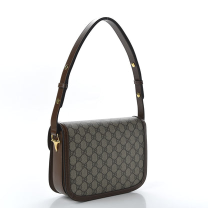Gucci GG Supreme Monogram Horsebit 1955 Shoulder Bag Beige Brown Sugar 3 of 10