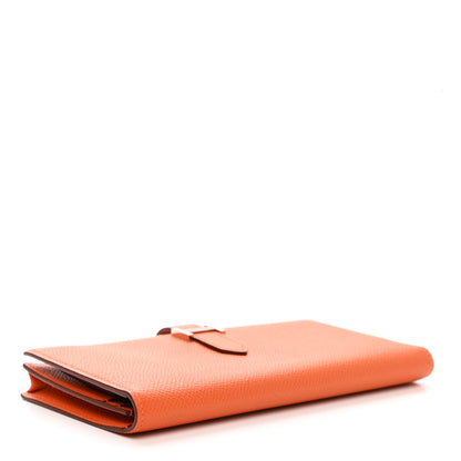 Hermes Epsom Bearn Gusset Wallet Orange 4 of 8