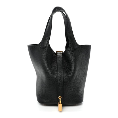 Hermes Taurillon Clemence Picotin Lock 18 PM Black 1 of 11