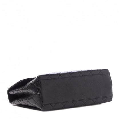 Chanel Caviar Quilted Jumbo Kelly Flap Black 4 of 10