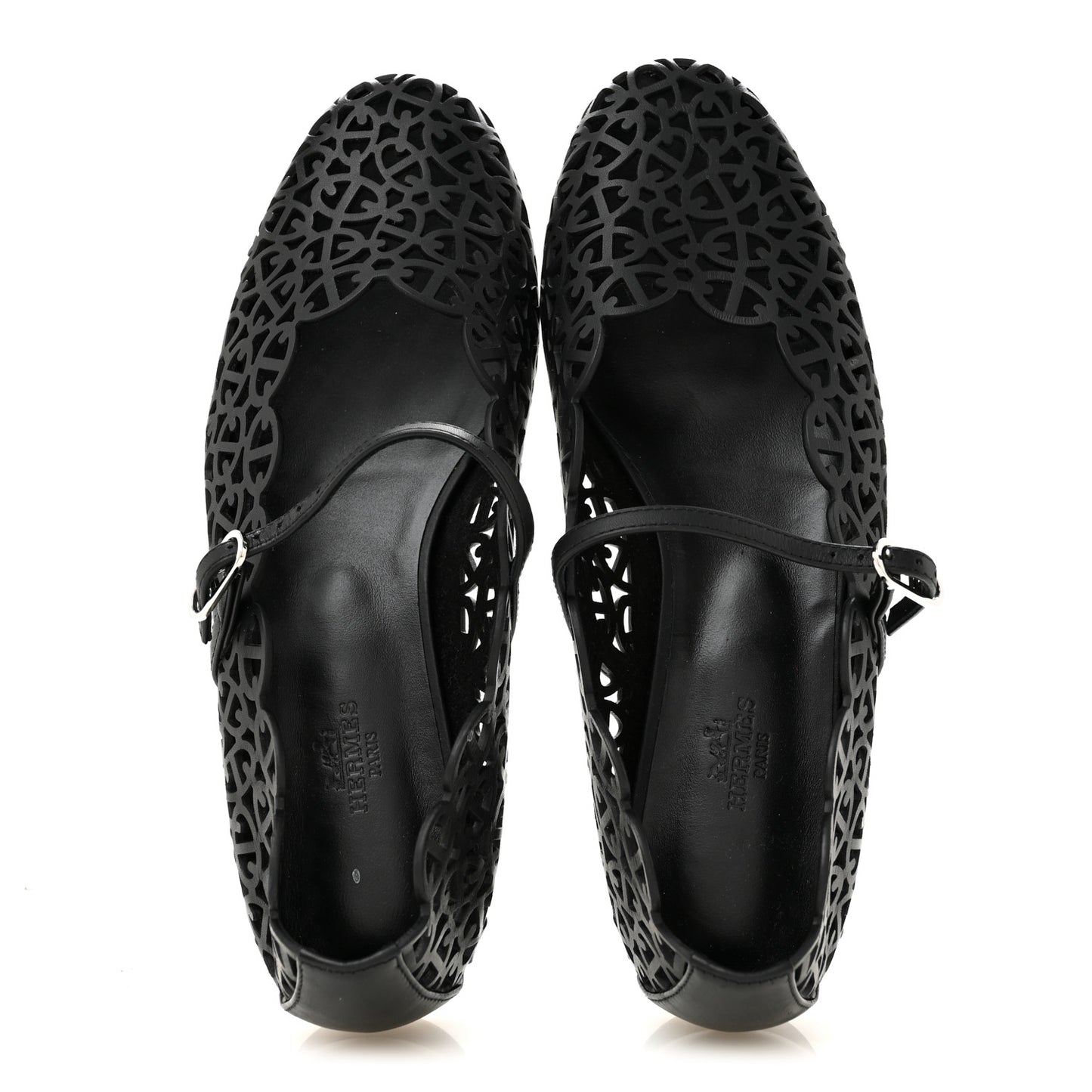 Calfskin Chaine d'Ancre Meli Ballet Flats 38 Black