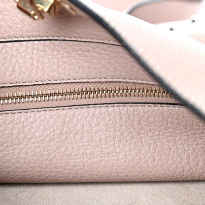 Valentino Garavani Pebbled Calfskin Small Rockstud Flip-Lock Messenger Bag Poudre 6 of 10