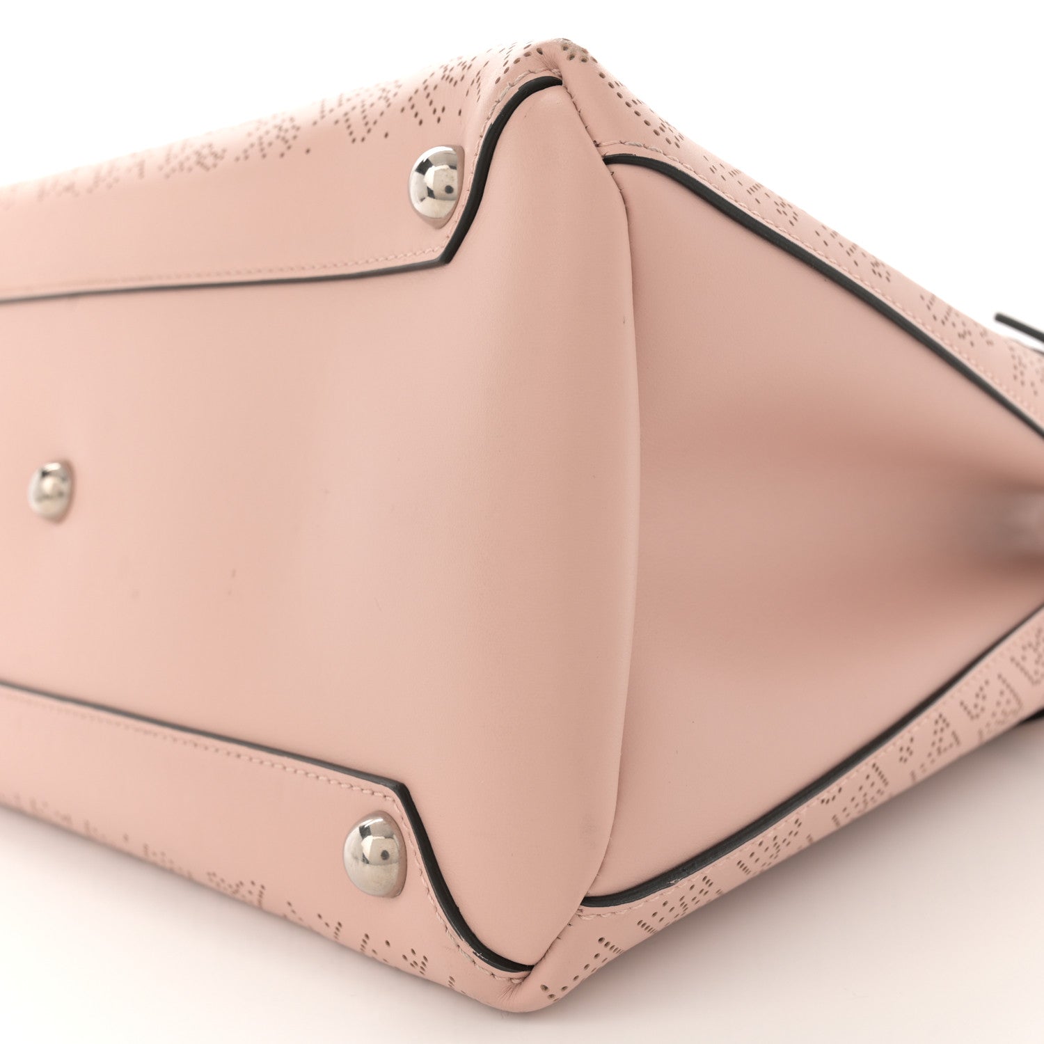 Burberry Calfskin Perforated Medium Banner Tote Pale Fawn Pink 11 of 13