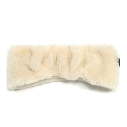 Chanel Cashmere Blend Logo Headband White Black 2 of 3