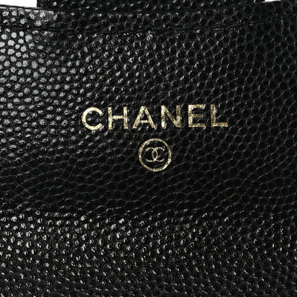 Chanel Caviar Quilted Flap Card Holder Chain Wristlet Black 7 of 11