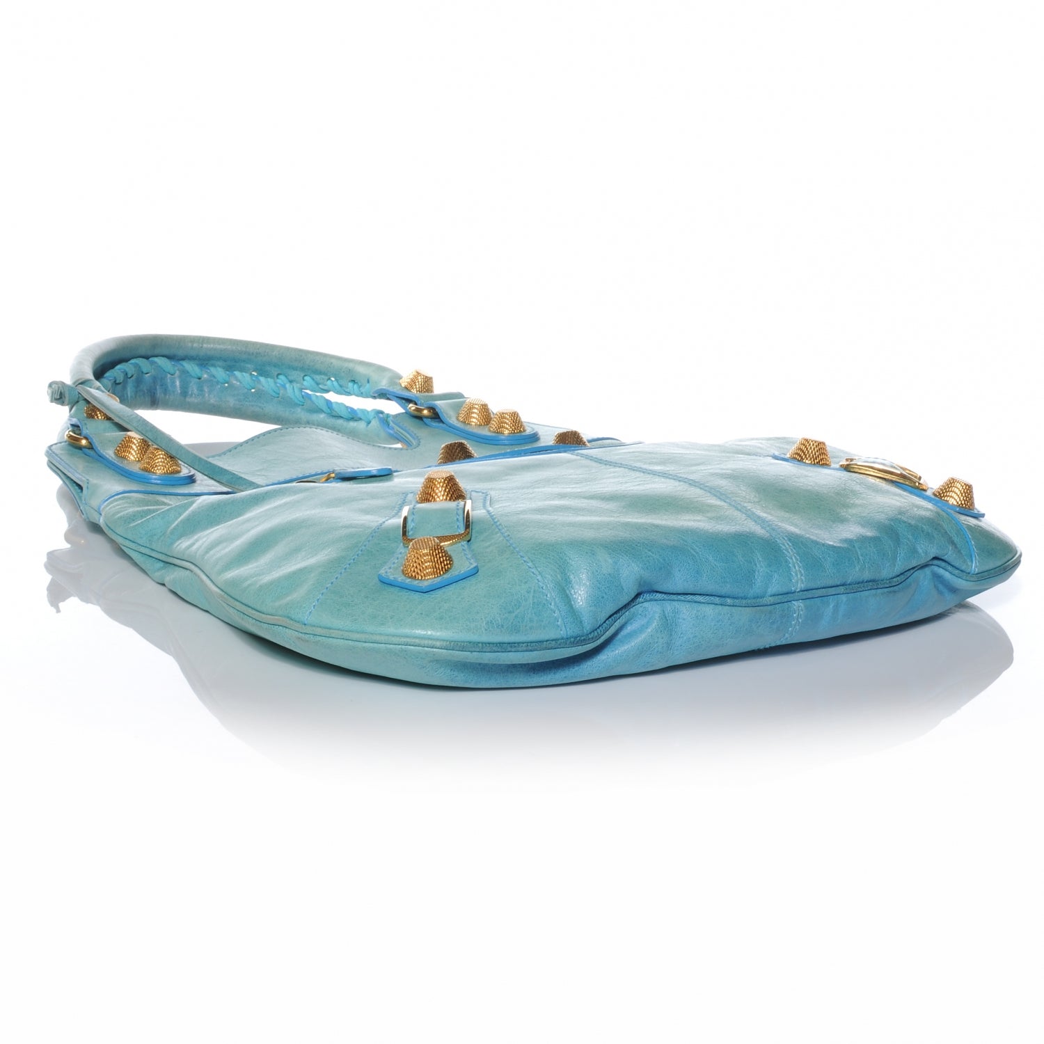 Balenciaga Agneau Giant 21 Gold Hardware Slim Hobo Bleu Layette 4 of 7