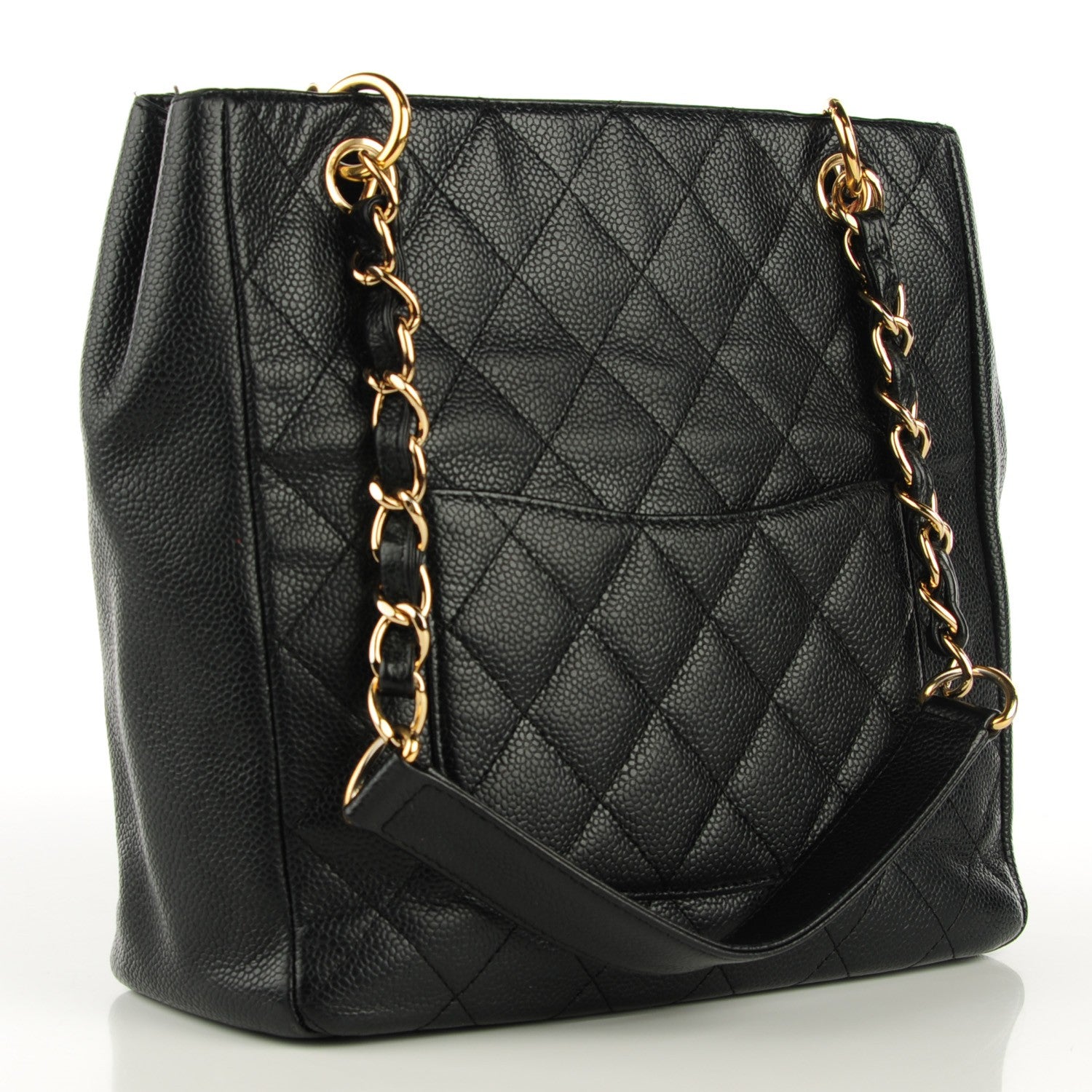 Chanel Caviar Quilted Petit Shopping Tote PST Black 3 of 7